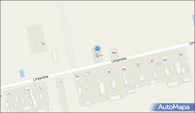 Ursynów, Ursynów, 69c, mapa Ursynów