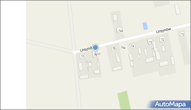 Ursynów, Ursynów, 76, mapa Ursynów