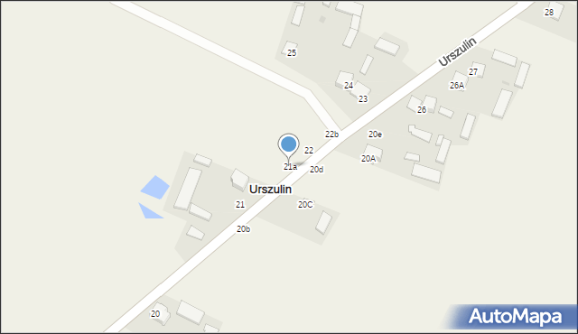 Urszulin, Urszulin, 21a, mapa Urszulin