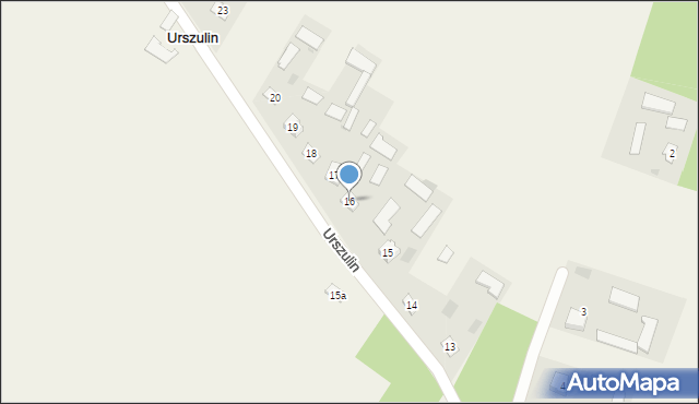 Urszulin, Urszulin, 16, mapa Urszulin