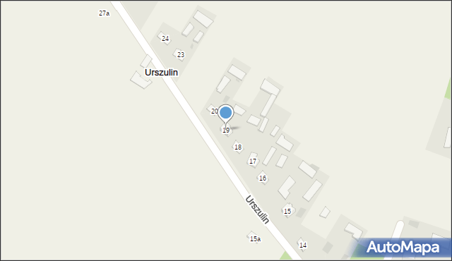 Urszulin, Urszulin, 19, mapa Urszulin