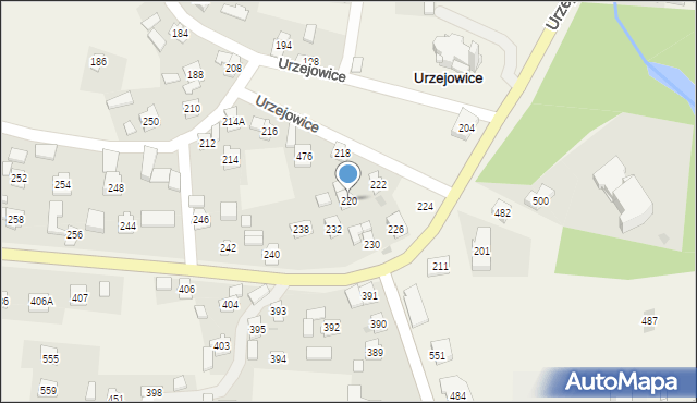 Urzejowice, Urzejowice, 220, mapa Urzejowice