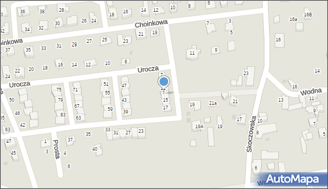 Ustroń, Urocza, 13, mapa Ustroń