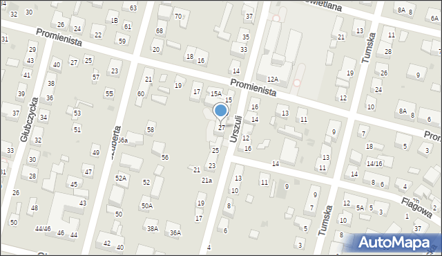 Warszawa, Urszuli, 27, mapa Warszawy