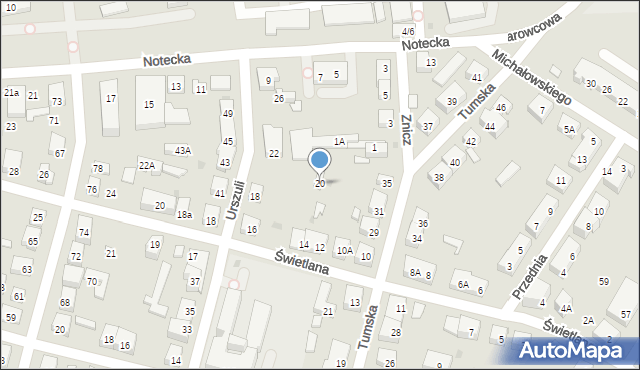 Warszawa, Urszuli, 20, mapa Warszawy