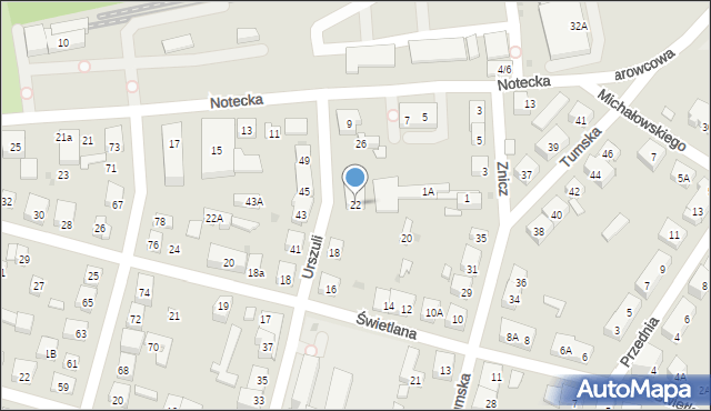 Warszawa, Urszuli, 22, mapa Warszawy