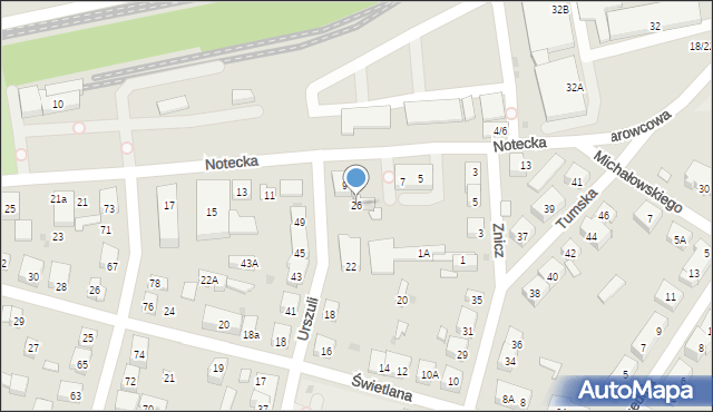 Warszawa, Urszuli, 26, mapa Warszawy