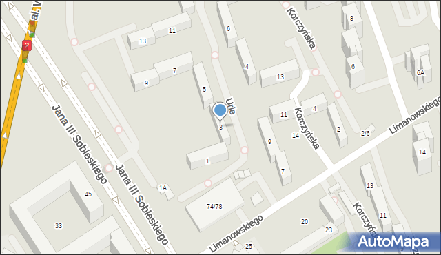 Warszawa, Urle, 3, mapa Warszawy