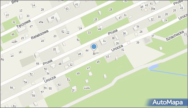 Wolica, Urocza, 30, mapa Wolica