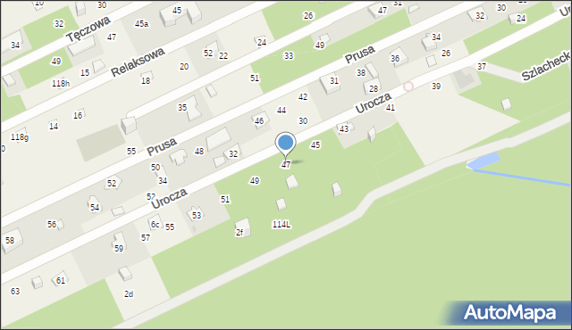 Wolica, Urocza, 47, mapa Wolica