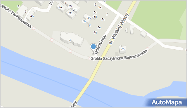 Wrocław, Urbańskiego Jana Jerzego, 7, mapa Wrocławia