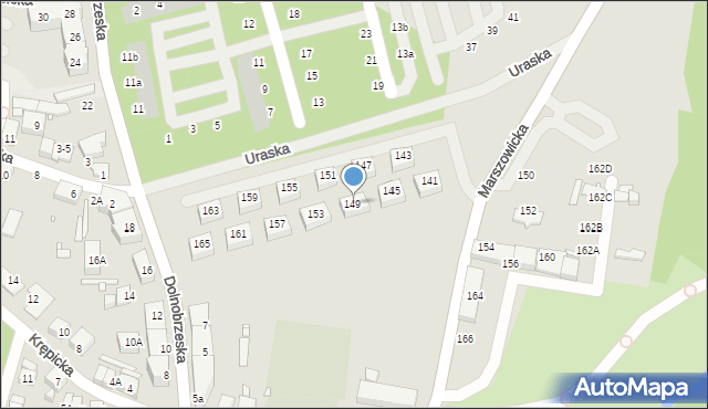 Wrocław, Uraska, 18, mapa Wrocławia