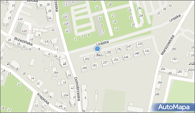 Wrocław, Uraska, 8, mapa Wrocławia