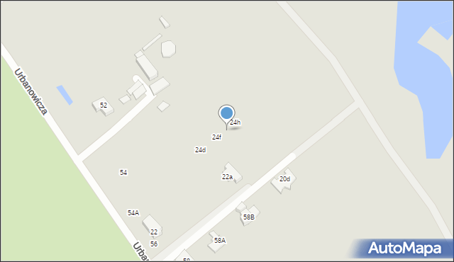 Wrocław, Urbanowicza Witolda, gen., 24g, mapa Wrocławia