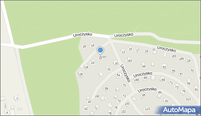 Zakroczym, Uroczysko, 22, mapa Zakroczym