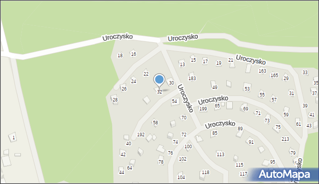 Zakroczym, Uroczysko, 32, mapa Zakroczym