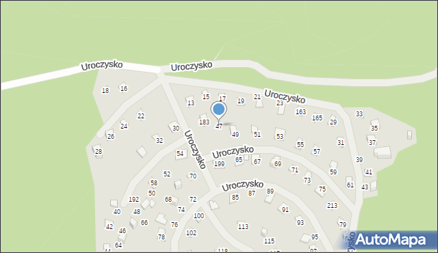 Zakroczym, Uroczysko, 47, mapa Zakroczym