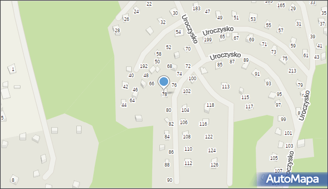 Zakroczym, Uroczysko, 78, mapa Zakroczym