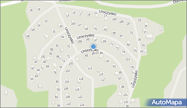 Zakroczym, Uroczysko, 87, mapa Zakroczym