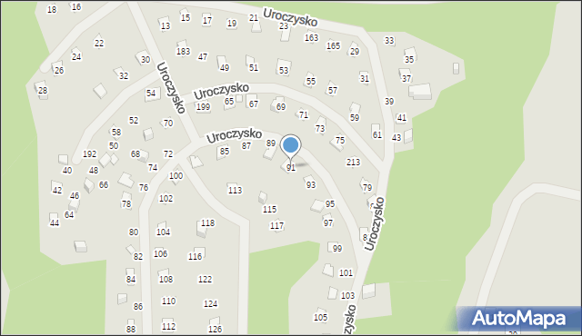 Zakroczym, Uroczysko, 91, mapa Zakroczym