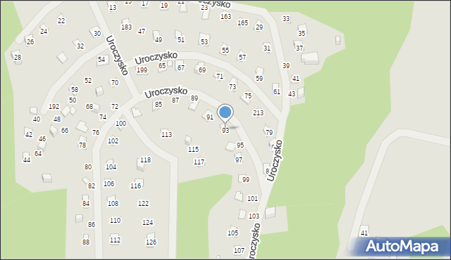 Zakroczym, Uroczysko, 93, mapa Zakroczym