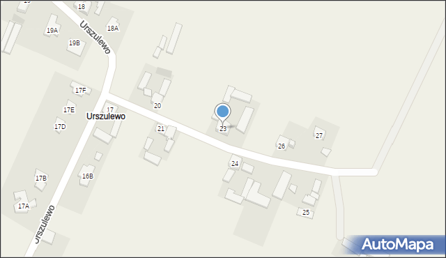 Zarzeczewo, Urszulewo, 23, mapa Zarzeczewo