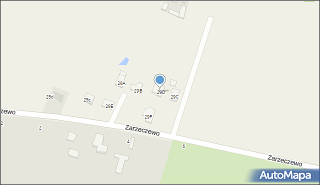 Zarzeczewo, Urszulewo, 29D, mapa Zarzeczewo