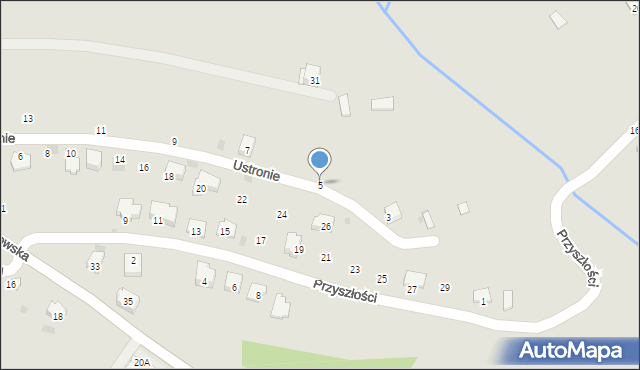 Alwernia, Ustronie, 5, mapa Alwernia