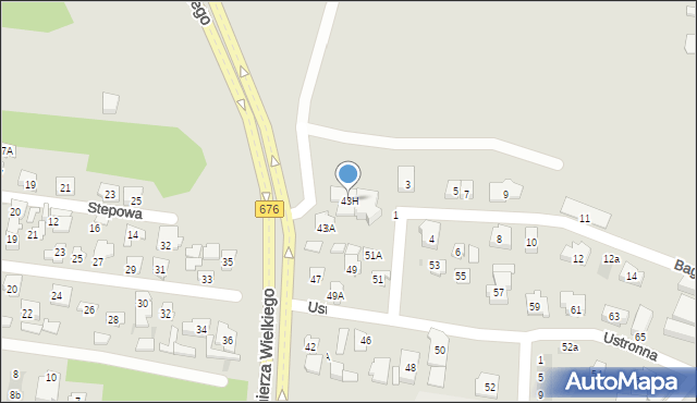 Białystok, Ustronna, 43H, mapa Białegostoku