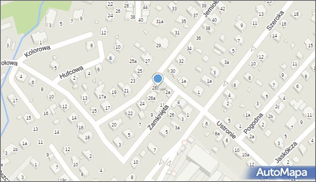 Bielsko-Biała, Ustronie, 2, mapa Bielsko-Białej