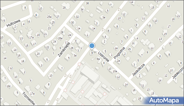 Bielsko-Biała, Ustronie, 6, mapa Bielsko-Białej