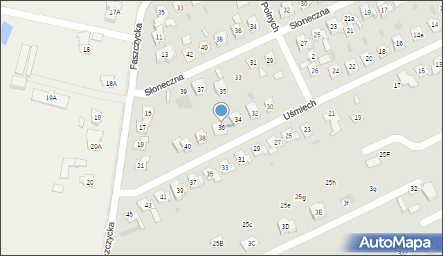 Błonie, Uśmiech, 36, mapa Błonie