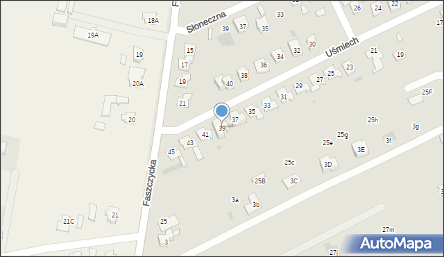 Błonie, Uśmiech, 39, mapa Błonie