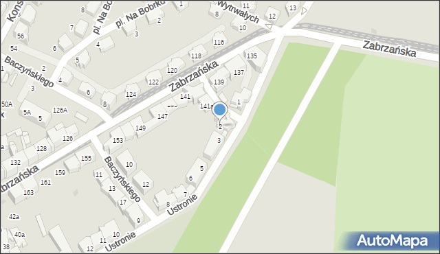 Bytom, Ustronie, 2, mapa Bytomia