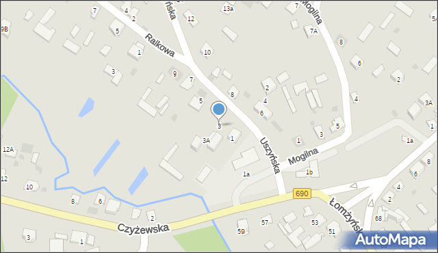 Ciechanowiec, Uszyńska, 3, mapa Ciechanowiec