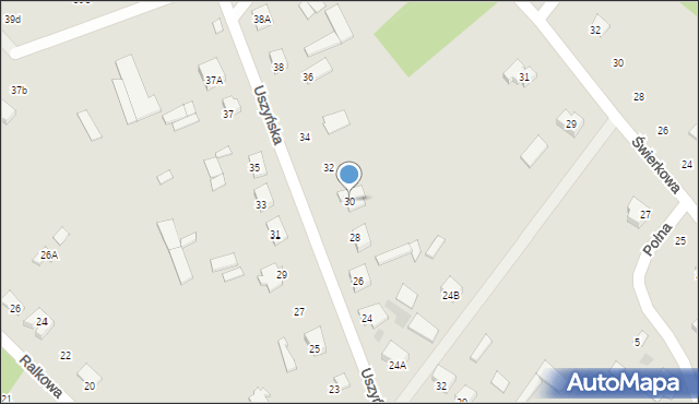 Ciechanowiec, Uszyńska, 30, mapa Ciechanowiec