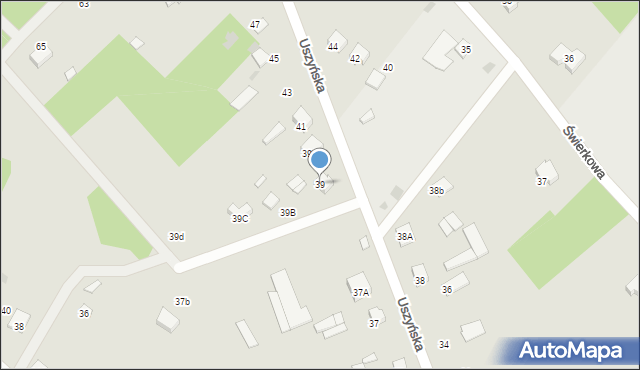 Ciechanowiec, Uszyńska, 39, mapa Ciechanowiec