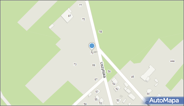 Ciechanowiec, Uszyńska, 71, mapa Ciechanowiec