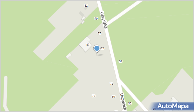 Ciechanowiec, Uszyńska, 85, mapa Ciechanowiec