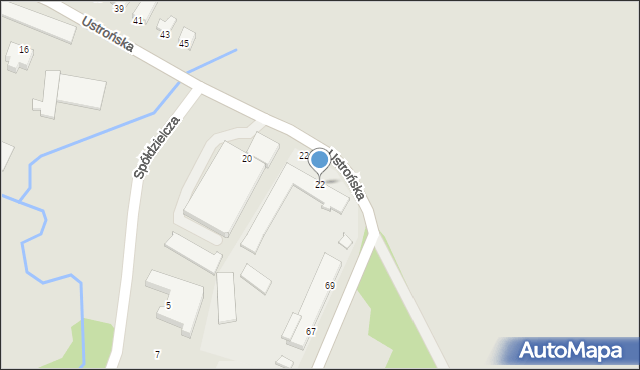 Cieszyn, Ustrońska, 22, mapa Cieszyna