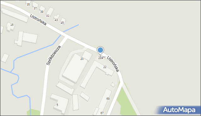 Cieszyn, Ustrońska, 22a, mapa Cieszyna