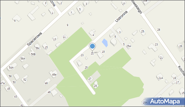 Długa Kościelna, Ustronna, 21, mapa Długa Kościelna