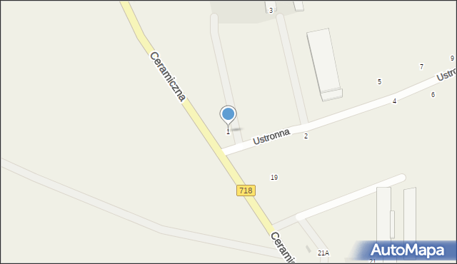 Duchnice, Ustronna, 1, mapa Duchnice