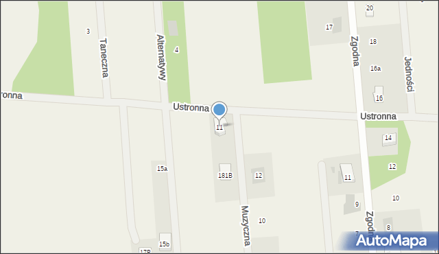 Duchnów, Ustronna, 11, mapa Duchnów