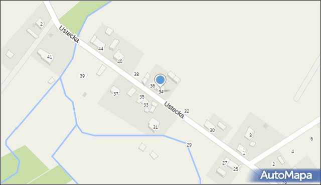 Gałęzinowo, Ustecka, 34, mapa Gałęzinowo