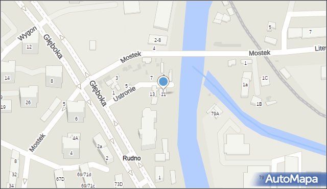 Gdańsk, Ustronie, 11, mapa Gdańska