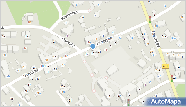 Gliwice, Uszczyka Józefa, 15, mapa Gliwic