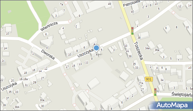 Gliwice, Uszczyka Józefa, 7, mapa Gliwic