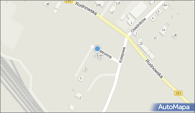 Głogów, Ustronna, 1, mapa Głogów