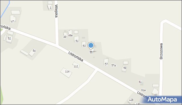 Goleszów, Ustrońska, 55, mapa Goleszów